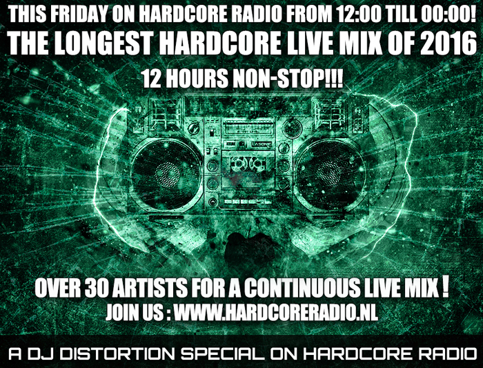 12 HOURS LIVE MIX BY 30 ARTISTS HARDCORERADIO